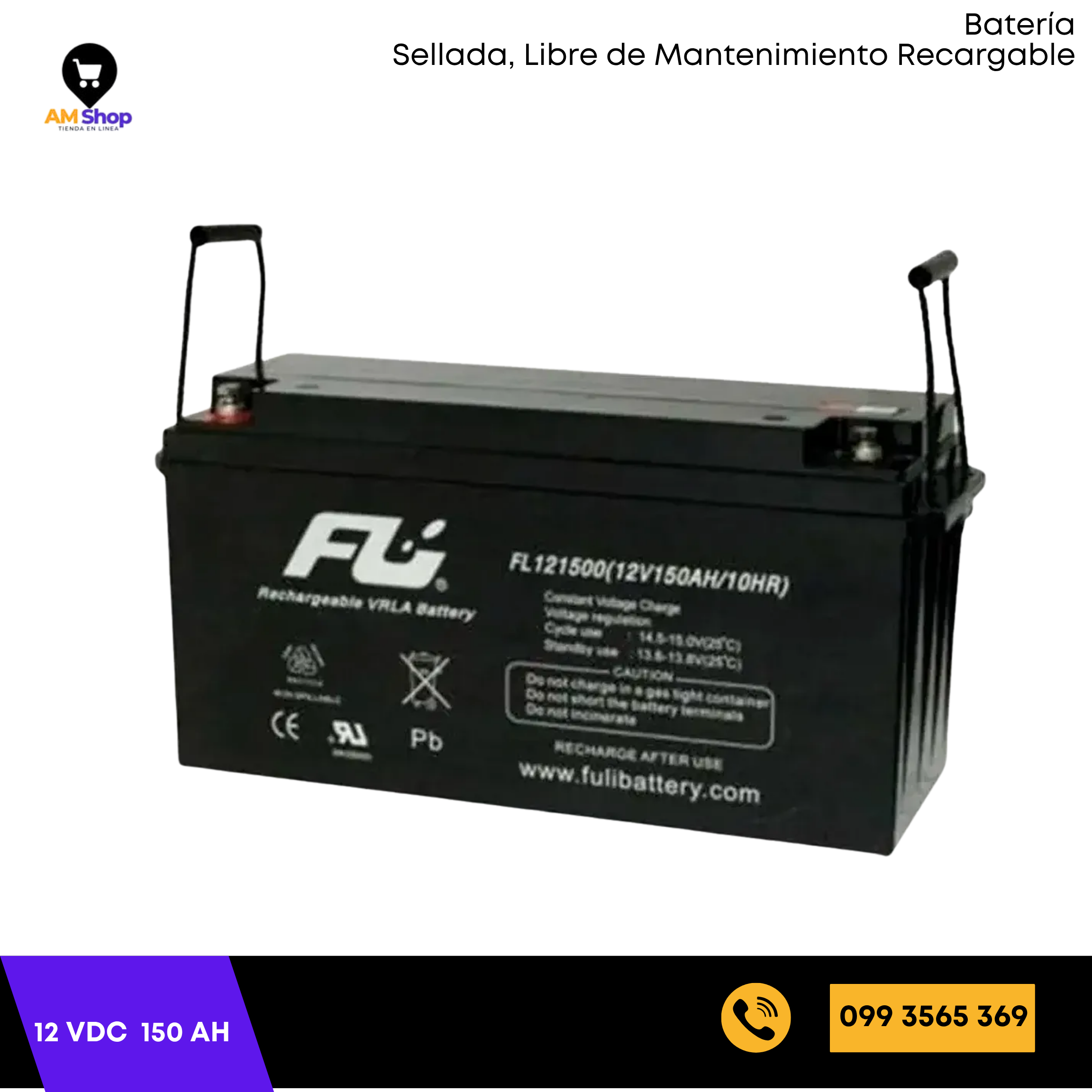 Bateria Sellada Seca 12vdc 150Ah
